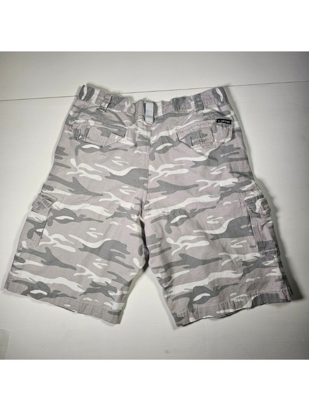 Airwalk Cargo Shorts Men's Size 34x10" Gray Camoflage Y2K Skater - Picture 2 of 11
